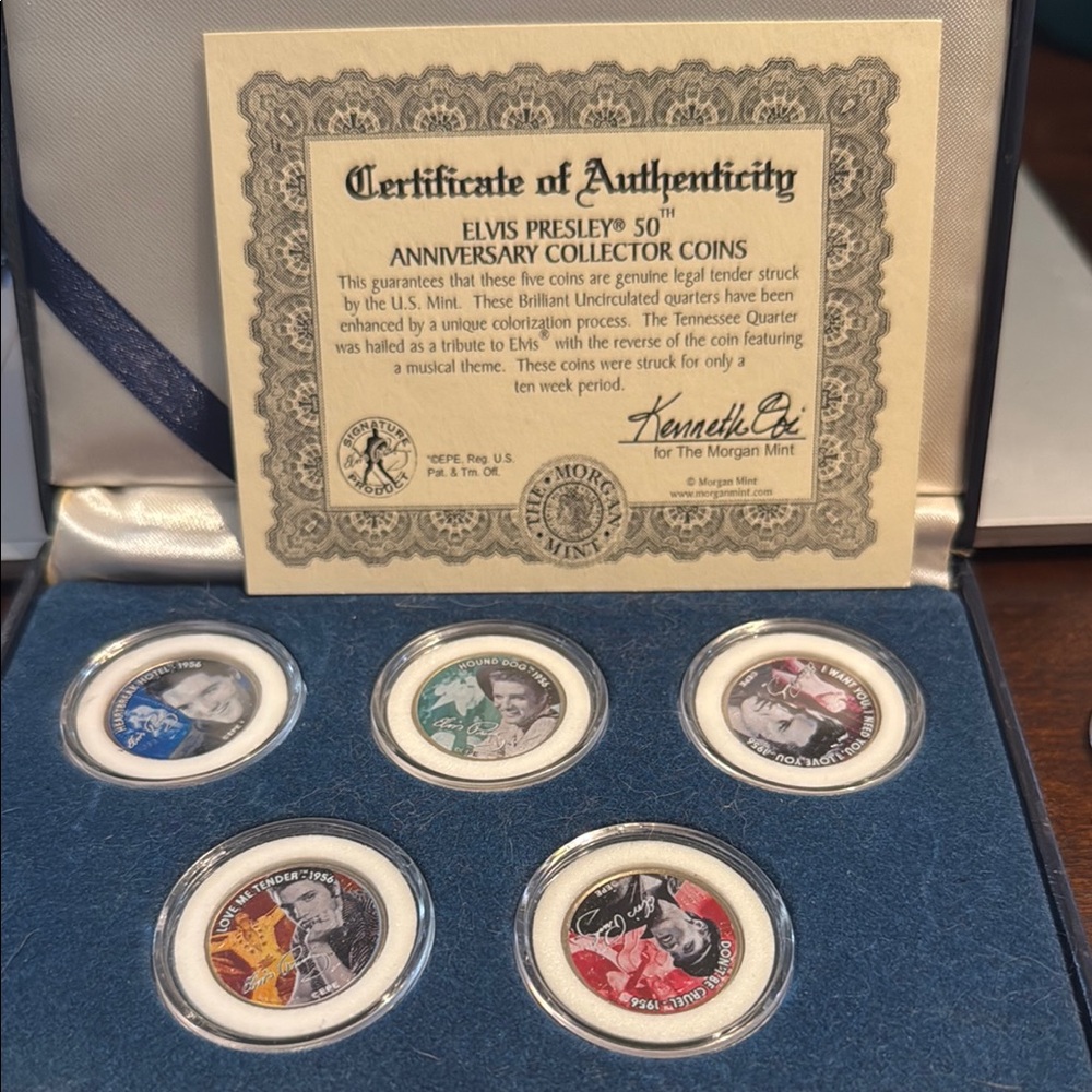 Elvis Presley 50th Anniversary Collector Coins (5)